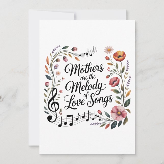 Convites Mães São a Melodia das Canções de Amor (Frente)