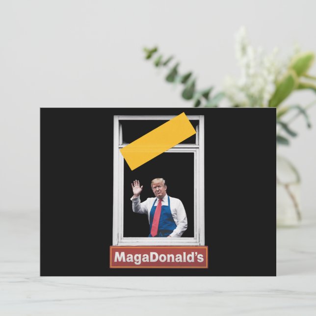 Convites MAGADonald's Trump 2024 (Em pé/Frente)