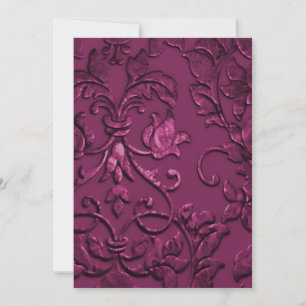 Convites Magenta Damask Emboscada