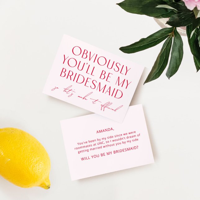 Convites Magenta E Rosa Você Será Minha Proposta Da Bridesm (Criador carregado)