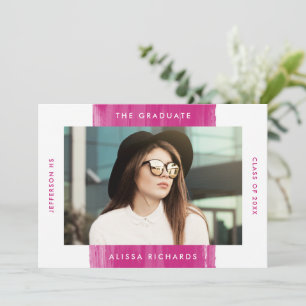 Convites Magenta pintado  Festa de formatura de fotos