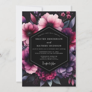 Convites Magenta Shadow Bloom Casamento