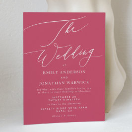 Convites Magenta Vermelha Moderna Simples