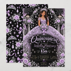 Convites Magia de Lavanda para Quinceañera