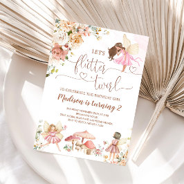 Convites Magia Floral Fada Princesa Birthday