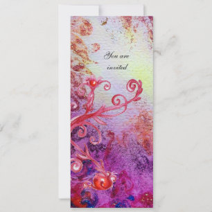 CONVITES MAGIA VERMELHA GIRATÓRIA EM BRILHOS DOURADOS AMARE