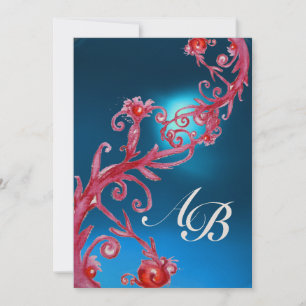 Convites MAGIC BERRIES 4,MONOGRAM Red Sapphire champagne