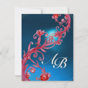 Convites MAGIC BERRIES 4,MONOGRAM Red Sapphire champagne