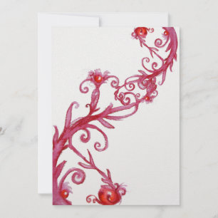 Convites MAGIC BERRIES, gelo branco vermelho