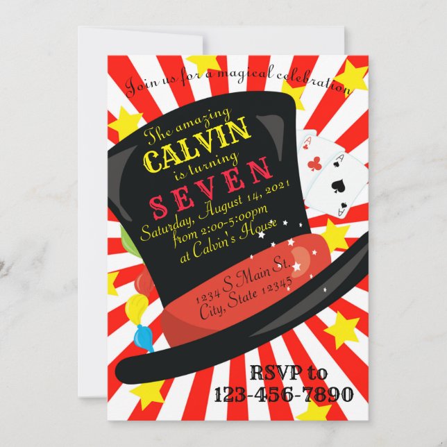 Convites Magic Birthday (Frente)