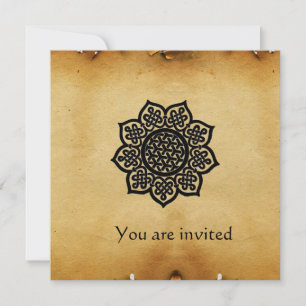 Convites MAGIC EVENT - papel de ouro metálico
