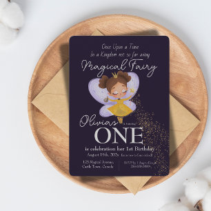Convites Magic Kingdom Fairy Princess Party - primeiro aniv