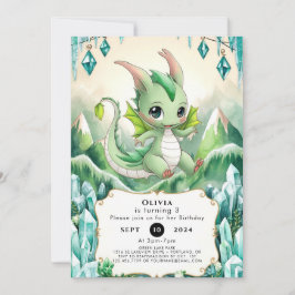 Convites Magic Pastel Dragon Aniversário