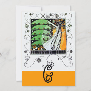 Convites MÁGICA DO PRIMAVERA, verde-claro amarelo