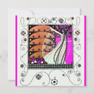 Convites MÁGICA DO PRIMAVERA violeta-claro-castanho-branco