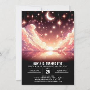 Convites Magical Celestial Digital Birthday