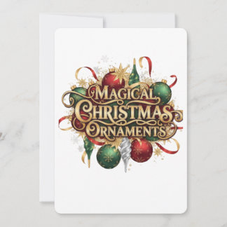 Convites Magical Christmas Wreath & Candles Holiday Car