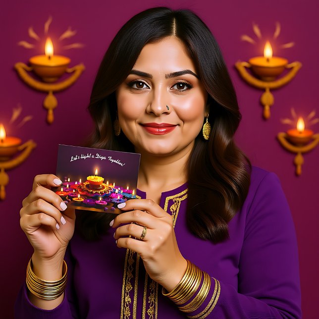 Convites Magical Diwali Radiance (Magical Diwali Radiance Invitation, custom text both sides)