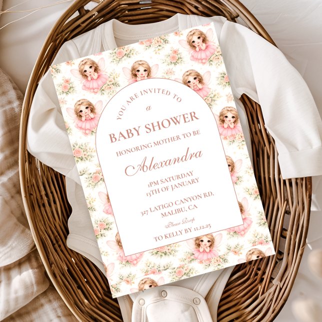 Convites Magical Fairy Garden Baby Shower (Criador carregado)
