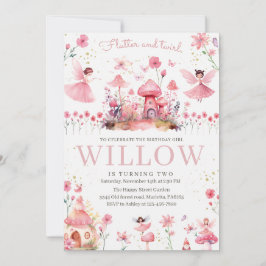 Convites Magical Fairy Invitation for Birthday Tea Party 