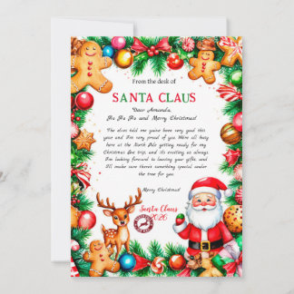 Convites Magical Letter from Santa Card