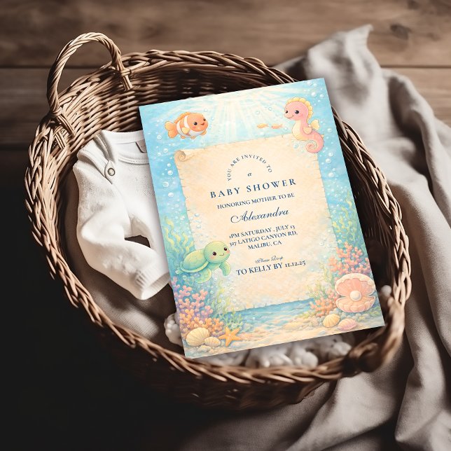 Convites Magical Ocean Nursery Baby Shower (Criador carregado)