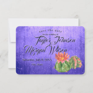 Convites Magical Watercolor Suculents Purple Salvar Data