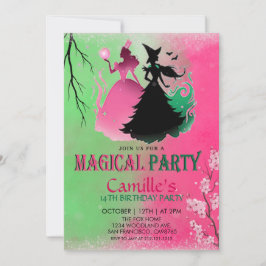 Convites Magical Witchy Birthday