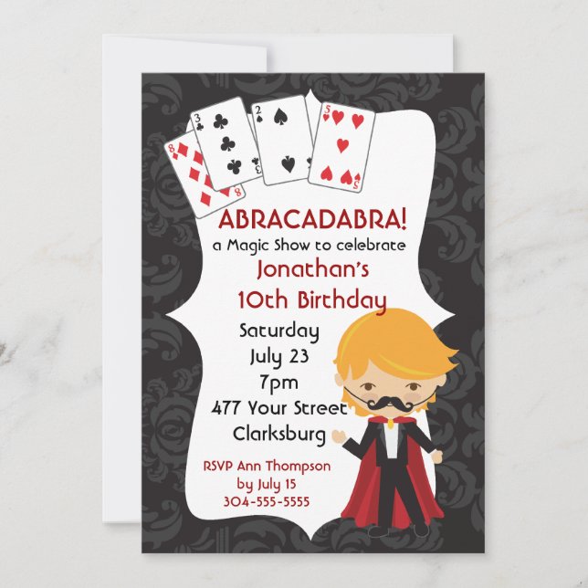 Convites Mágico (Frente)