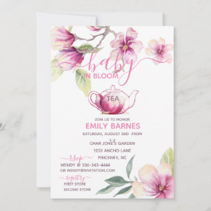 Convites Magnolia Baby in Bloom Tea Invitation