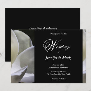 Convites Magnolia Branca, Casamento Elegante