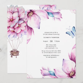 Convites Magnolia Chá de panela Floral