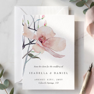 Convites Magnólia Delicada no Casamento - Salve a Data