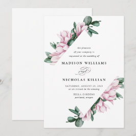 Convites Magnolia e Eucalipto| Casamento de quadro floral