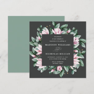 Convites Magnolia e Eucalyptus   Casamento quadrado