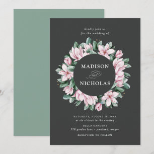 Convites Magnolia & Eucalipto   Casamento de Coroa Floral