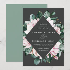 Convites Magnólia & Eucalipto | Casamento de Moldura Floral