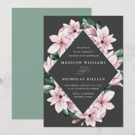Convites Magnólia & Eucalipto | Casamento de Moldura Floral