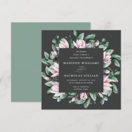 Convites Magnólia & Eucalipto | Casamento Quadrado