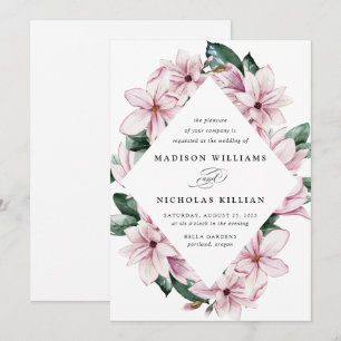 Convites Magnólia & Eucalipto   Quadro Floral Casamento