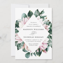 Convites Magnólia & Eucalipto | Quadro Floral de Casamento