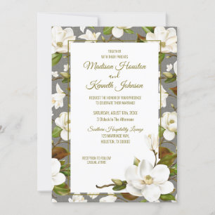 Convites Magnolia Floral Wedding