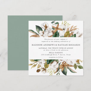 Convites Magnólias em Aquarela   Casamento Floral