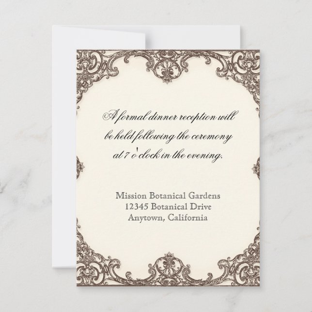 Convites Magnolias n Bird of Paradise - RSVP Response Card (Frente)