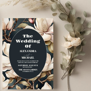 Convites Magnolias Rosa Elegantes e Verde