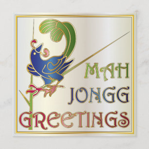 Convites Mah Jongg Natal Um Convite/Cartão Bam