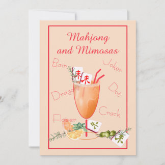 Convites Mahjong Party Invitation