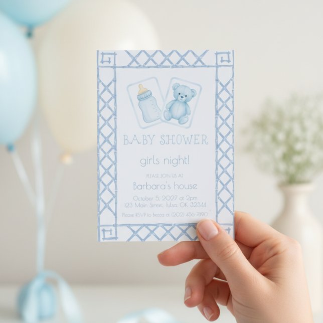 Convites mahjong party lover Green Dragon Bamboo (Criador carregado)