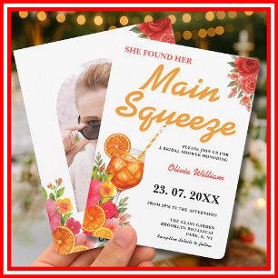 Convites Main Squeeze Chá de Noiva Chic Citrus