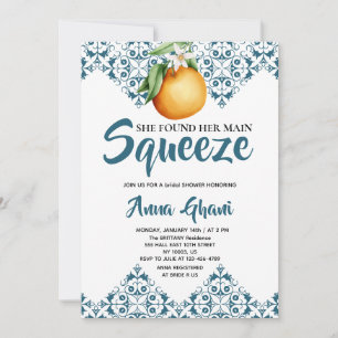 Convites Main Squeeze Chuveiro de Noiva Mediterrâneo Azul